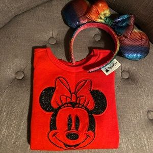 Red Minnie Mouse Crewneck
